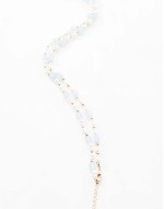 belly chain in faux pearl and blue bead design