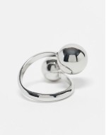unisex wraparound bubble ring in silver