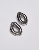 Earle rounded earrings in silver