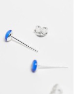 eye stud earrings in blue