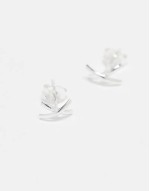 cross stud earrings in sterling silver