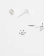 cross stud earrings in sterling silver