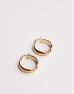 18ct gold vermeil rounded creole hoop earrings