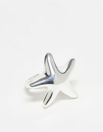 sterling silver chunky starfish ring
