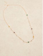 belly chain with bead and faux pearl detail in gold tone