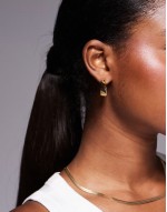 maeve gold plated stainless steel molten hoop earrings