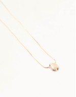 necklace with molten pebble pendant in gold tone